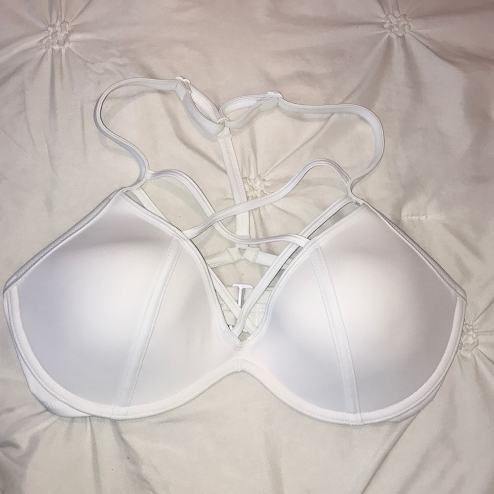 Victoria’s Secret white swim crisscross top Size L